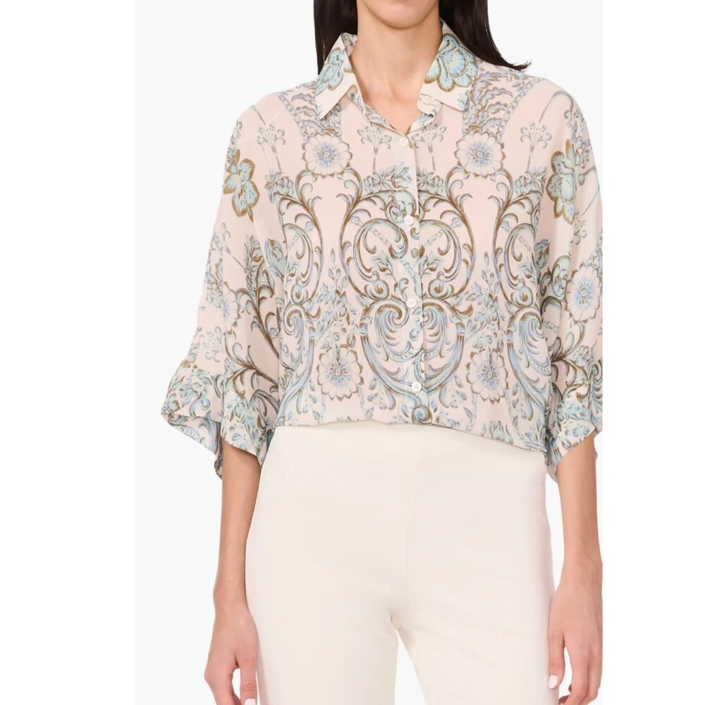 Parker Women's Natural The River Button-Up Shirt top size XS